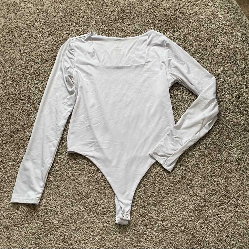 White Long Sleeve Bodysuit